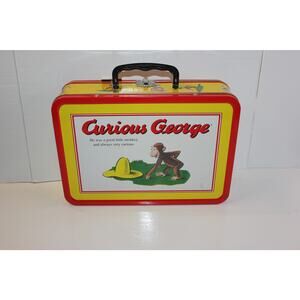 Curious George Tin Case W/Handle 13x9